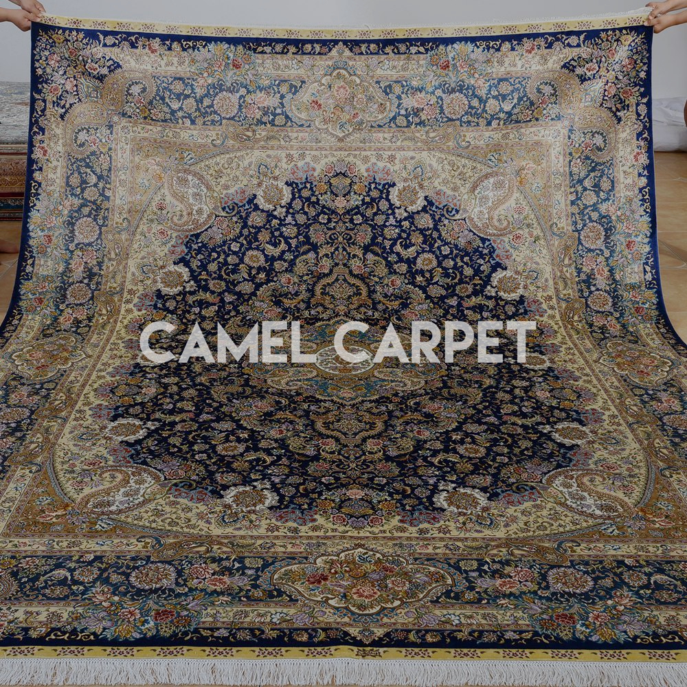 Hand Knotted Blue Area Rugs 8x10.jpg